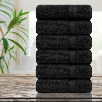 Superior Cotton 600 GSM Hand Towels 18x28 Inch by Ample Decor - 6 Pcs