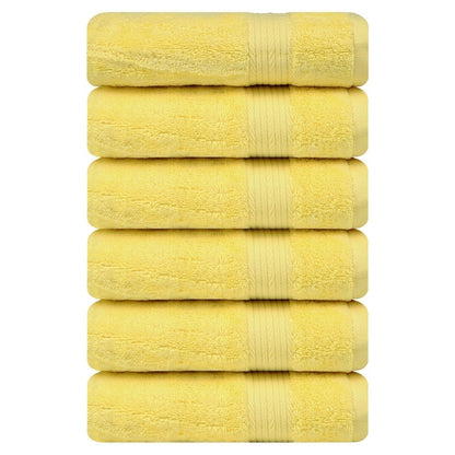 Superior Cotton 600 GSM Hand Towels 18x28 Inch by Ample Decor - 6 Pcs