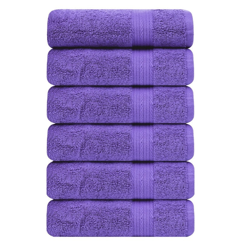 Superior Cotton 600 GSM Hand Towels 18x28 Inch by Ample Decor - 6 Pcs