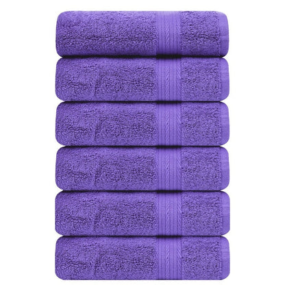 Superior Cotton 600 GSM Hand Towels 18x28 Inch by Ample Decor - 6 Pcs