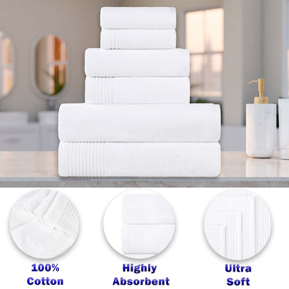 Superior Cotton Quick-Drying Solid and Marble 10 Piece Towel Set