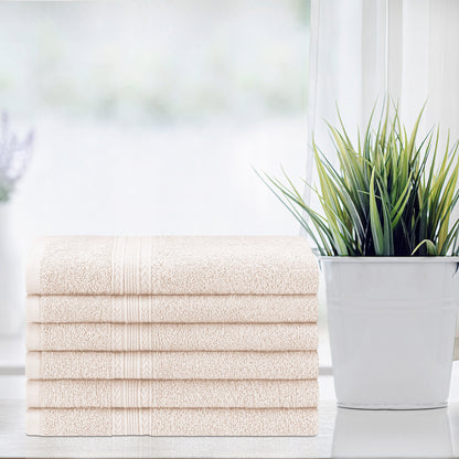 Superior Eco Friendly Cotton Soft and Absorbent Hand Towel - (Set of 6)