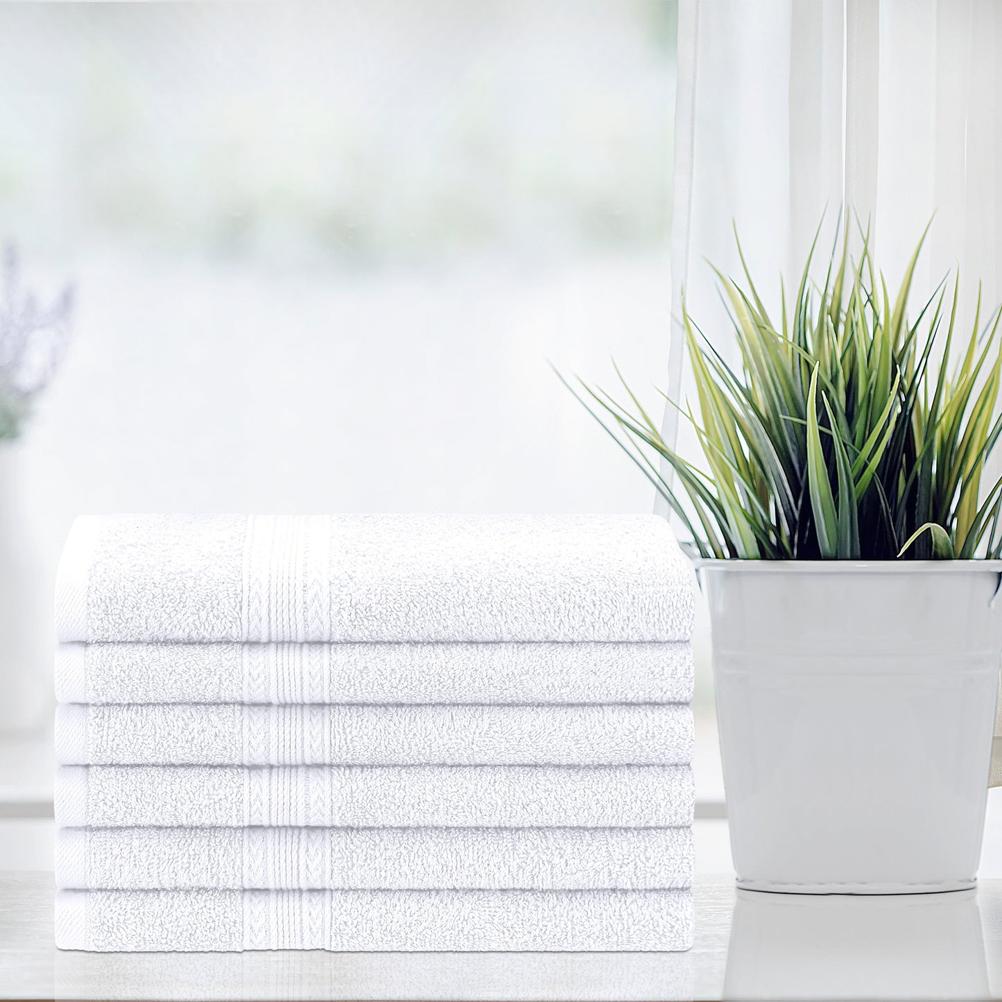 Superior Eco Friendly Cotton Soft and Absorbent Hand Towel - (Set of 6)
