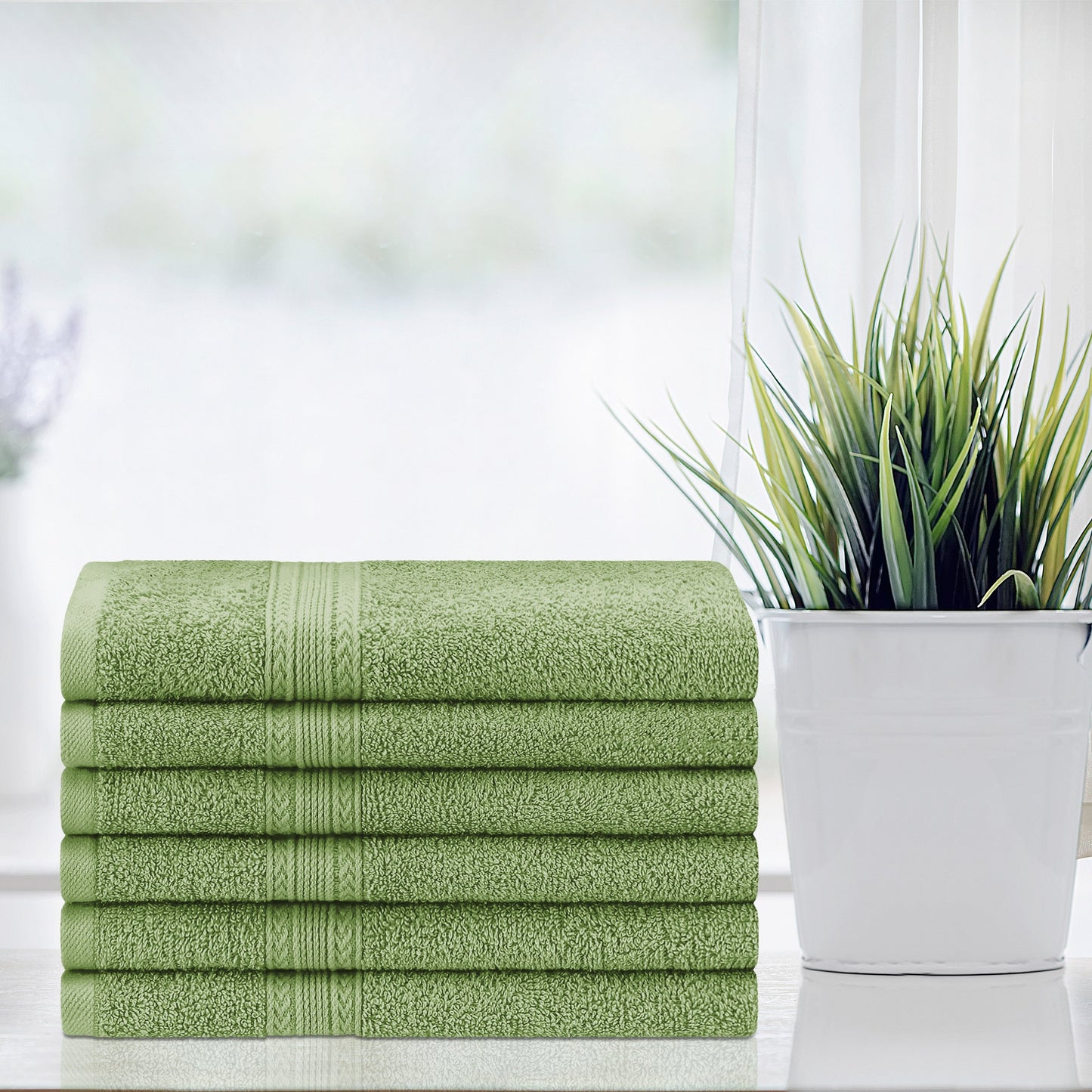 Superior Eco Friendly Cotton Soft and Absorbent Hand Towel - (Set of 6)