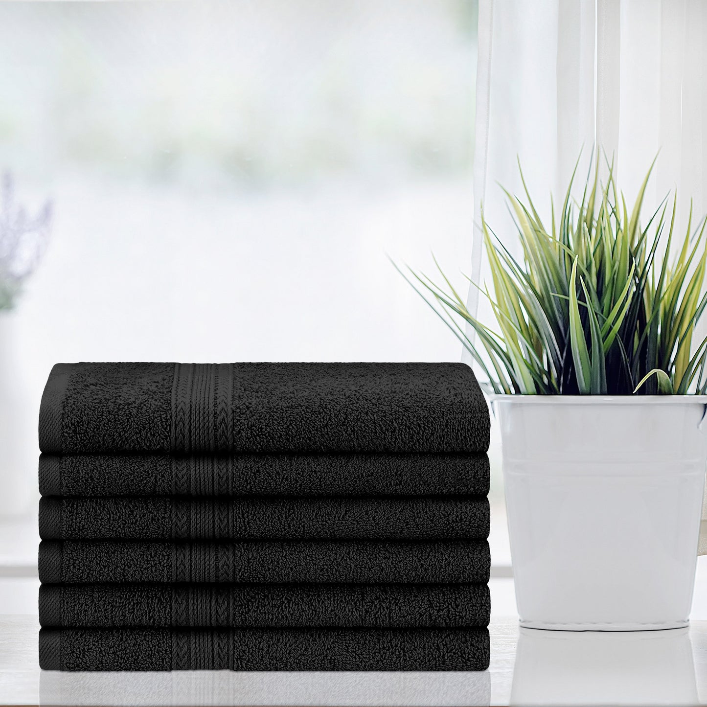 Superior Eco Friendly Cotton Soft and Absorbent Hand Towel - (Set of 6)