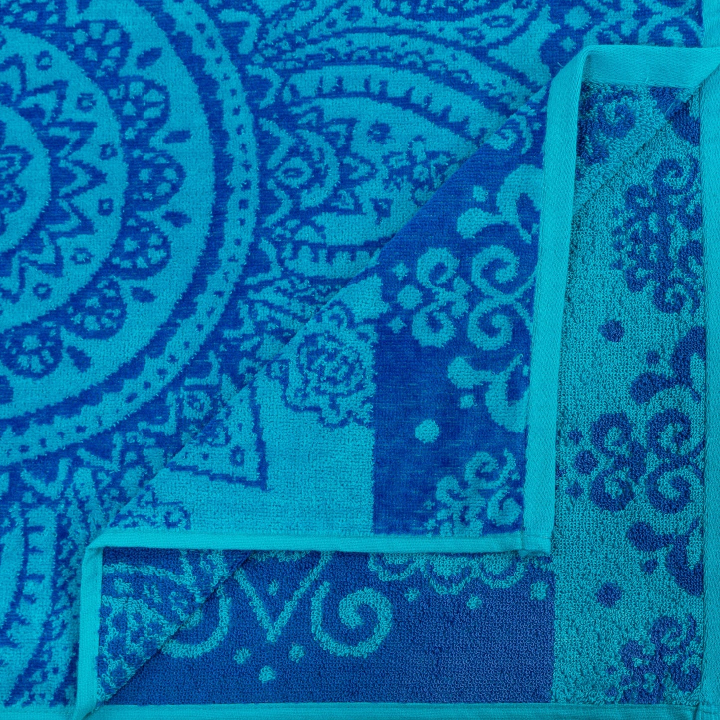 Floral Mandala Cotton Oversized 2-Piece Beach Towel Set by Superior