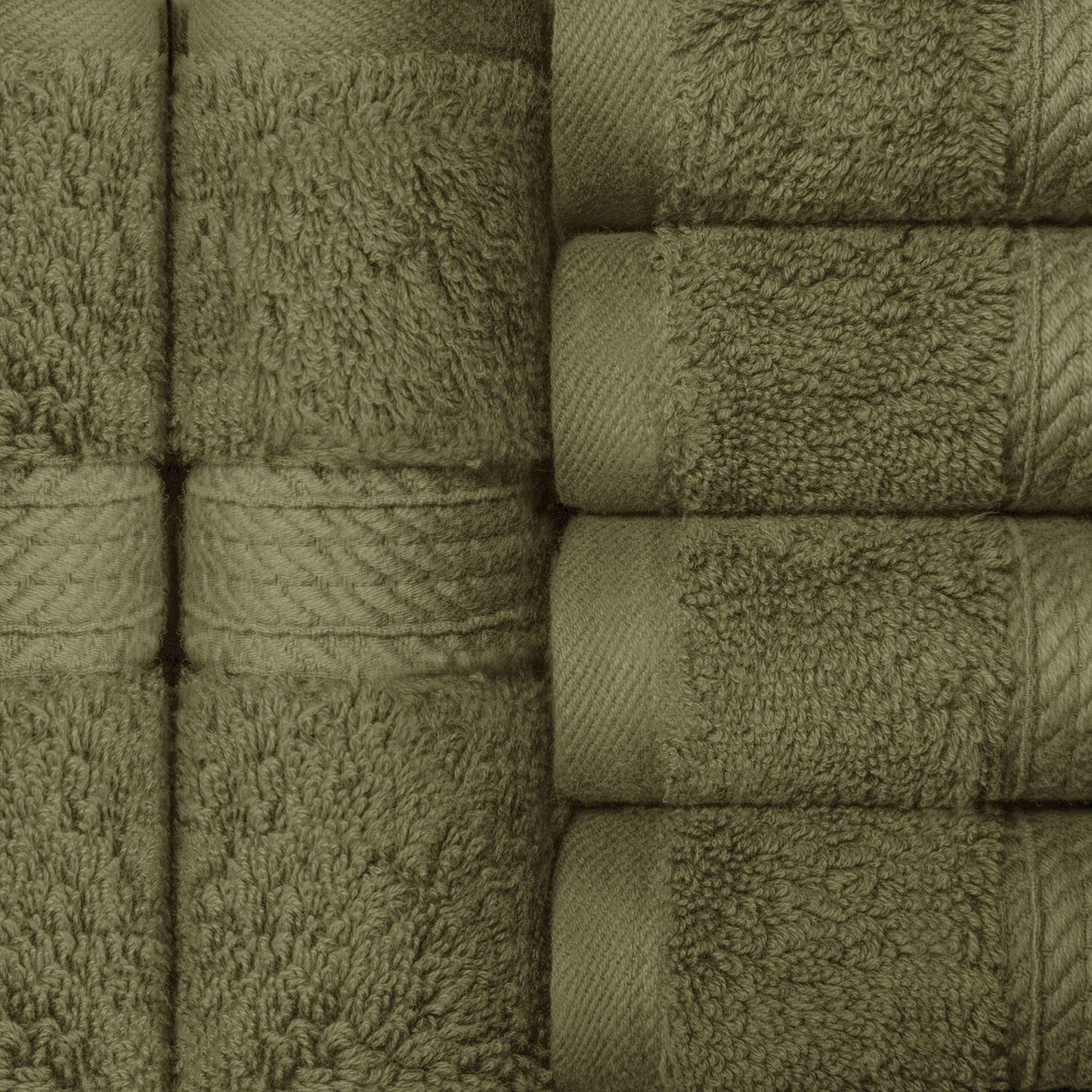 Superior Egyptian Cotton Pile Heavyweight Face Towel Set of 6