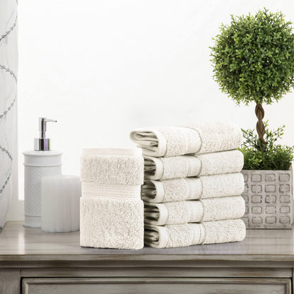 Superior Egyptian Cotton Pile Heavyweight Face Towel Set of 6