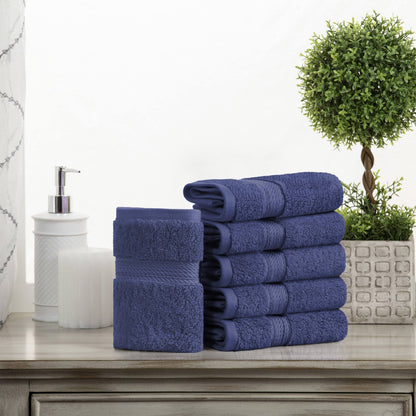 Superior Egyptian Cotton Pile Heavyweight Face Towel Set of 6