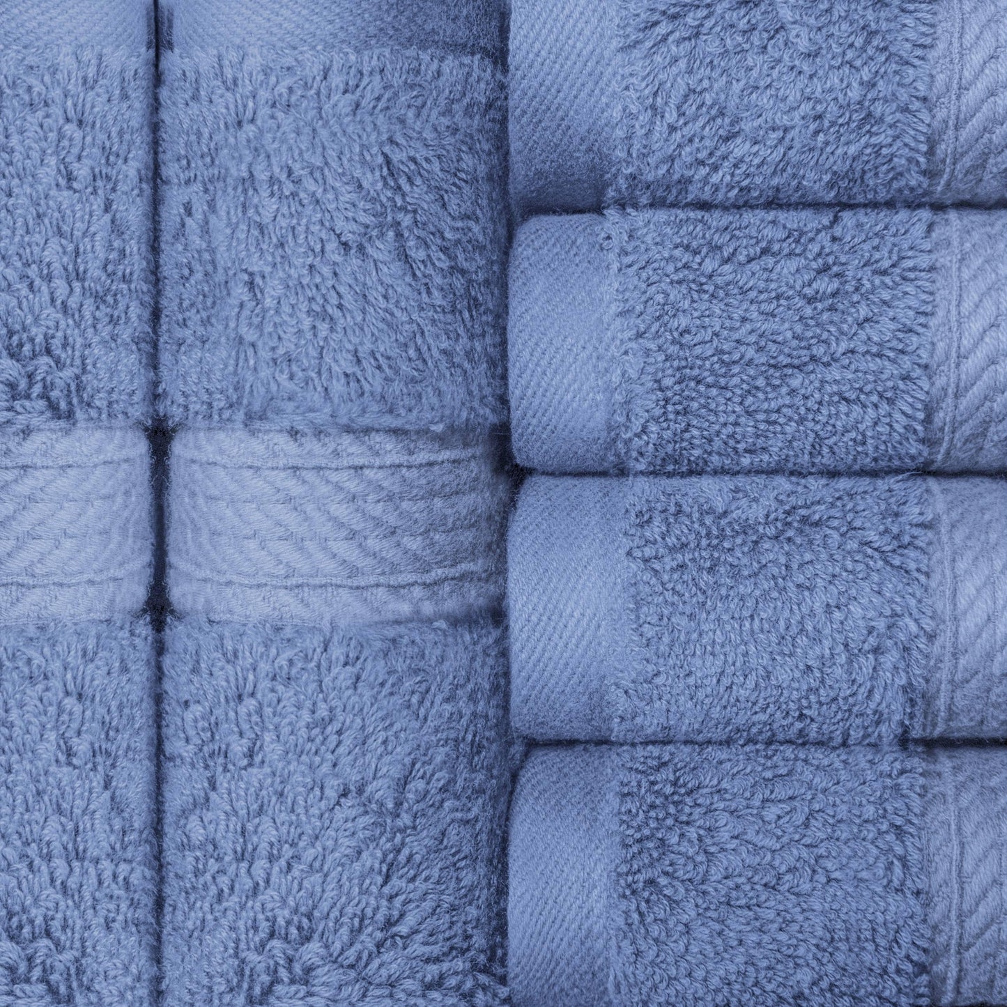 Superior Egyptian Cotton Pile Heavyweight Face Towel Set of 6