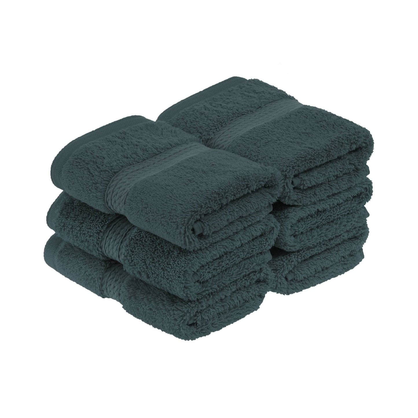 Superior Egyptian Cotton Pile Heavyweight Face Towel Set of 6