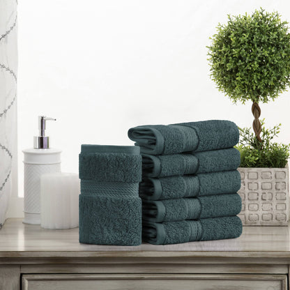 Superior Egyptian Cotton Pile Heavyweight Face Towel Set of 6