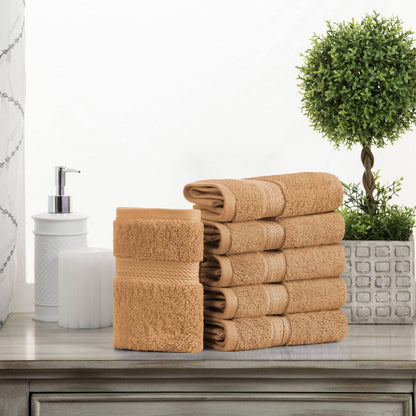 Superior Egyptian Cotton Pile Heavyweight Face Towel Set of 6