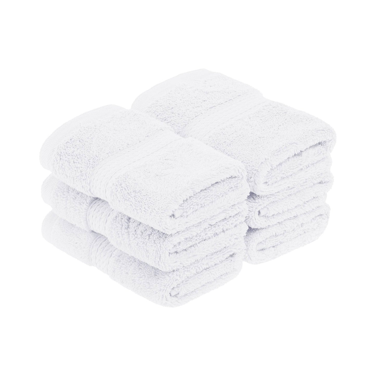 Superior Egyptian Cotton Pile Heavyweight Face Towel Set of 6