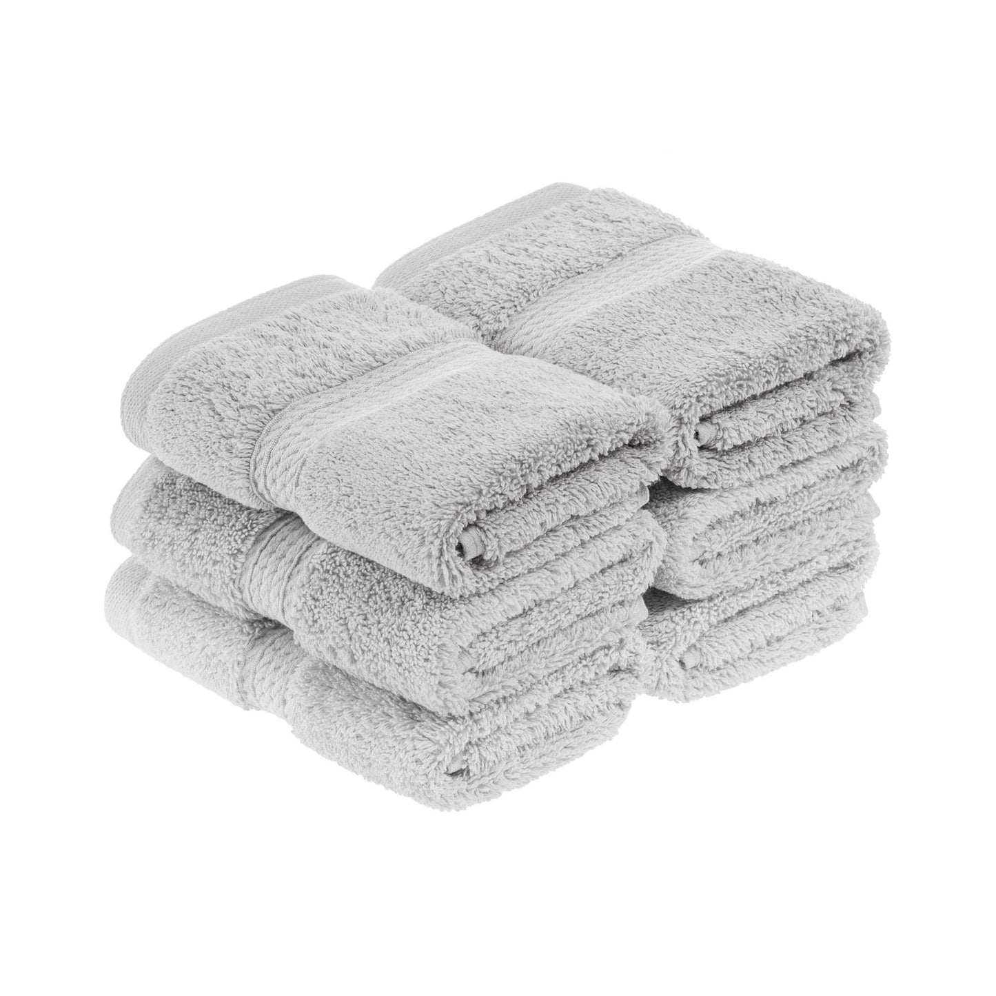 Superior Egyptian Cotton Pile Heavyweight Face Towel Set of 6