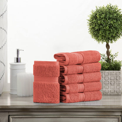 Superior Egyptian Cotton Pile Heavyweight Face Towel Set of 6