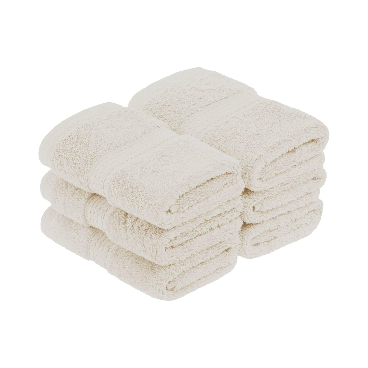 Superior Egyptian Cotton Pile Heavyweight Face Towel Set of 6