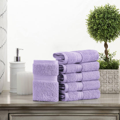 Superior Egyptian Cotton Pile Heavyweight Face Towel Set of 6