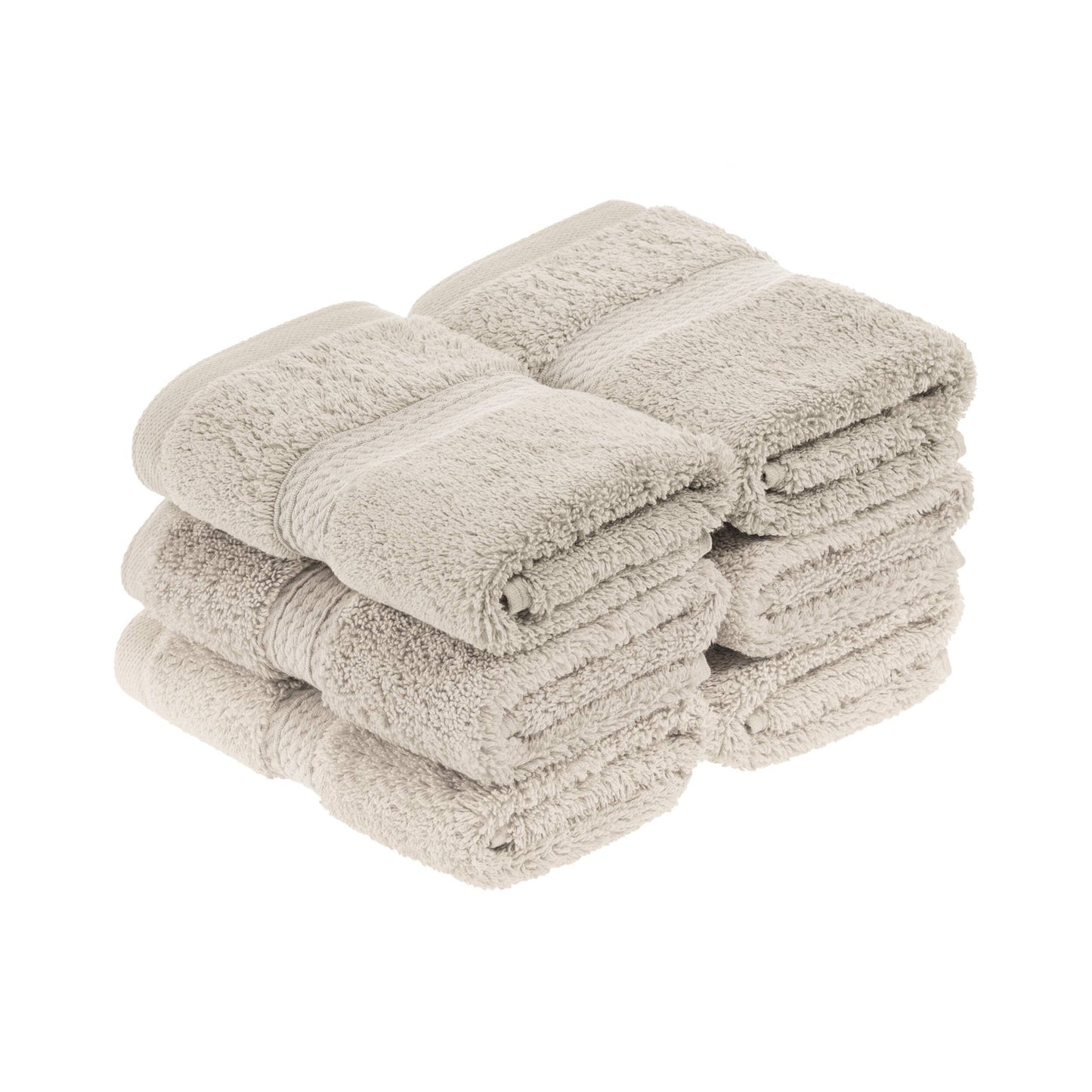 Superior Egyptian Cotton Pile Heavyweight Face Towel Set of 6