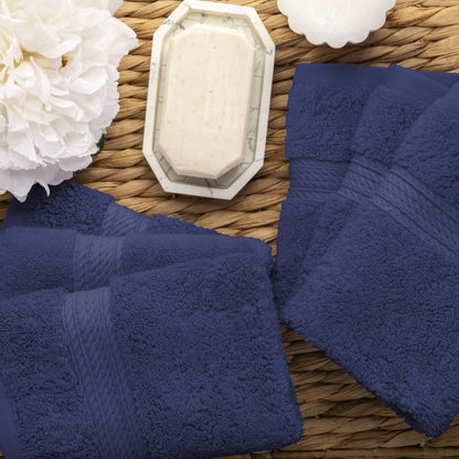 Superior Egyptian Cotton Pile Heavyweight Face Towel Set of 6