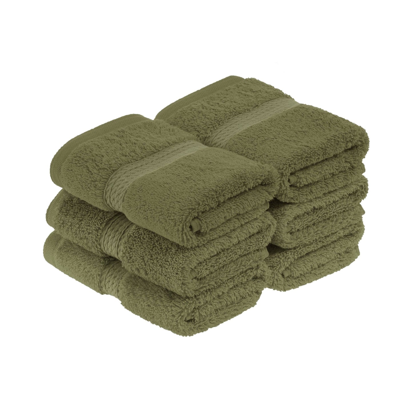Superior Egyptian Cotton Pile Heavyweight Face Towel Set of 6