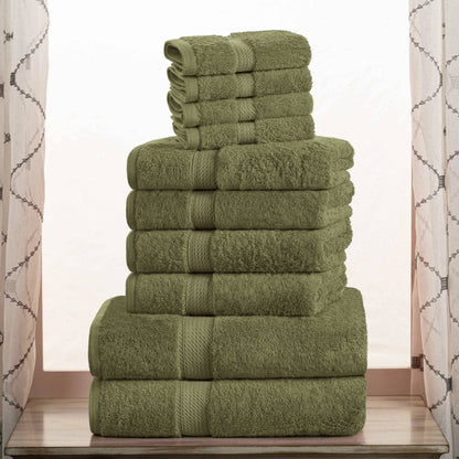 Superior Egyptian Cotton Pile Heavyweight 10-Piece Towel Set