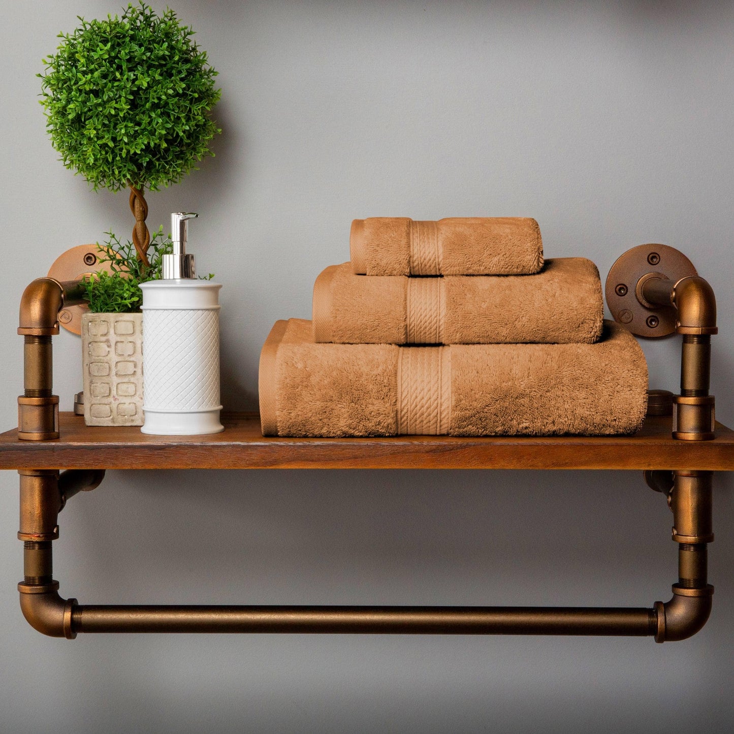 Superior Egyptian Cotton Pile Heavyweight 3-Piece Towel Set