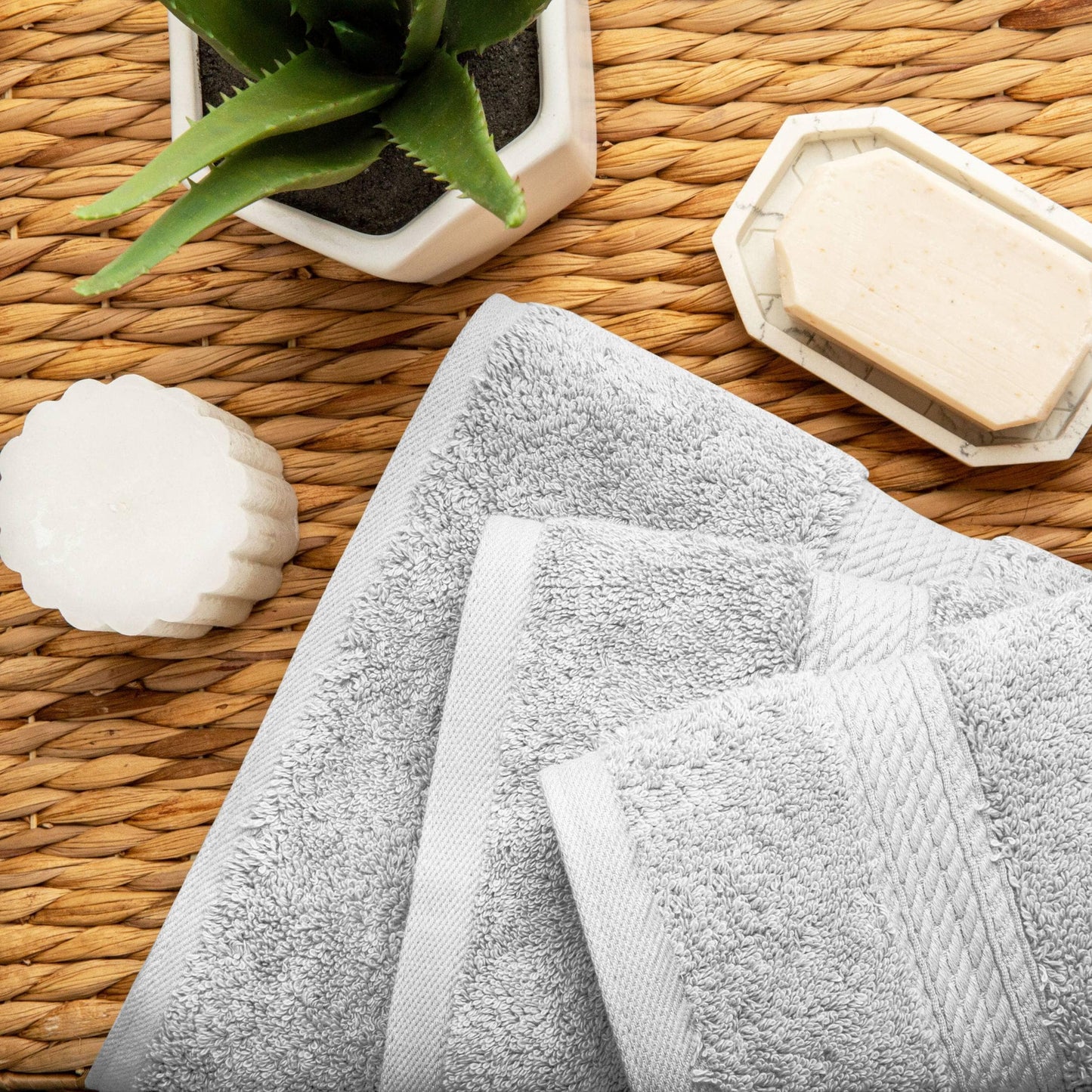 Superior Egyptian Cotton Pile Heavyweight 3-Piece Towel Set