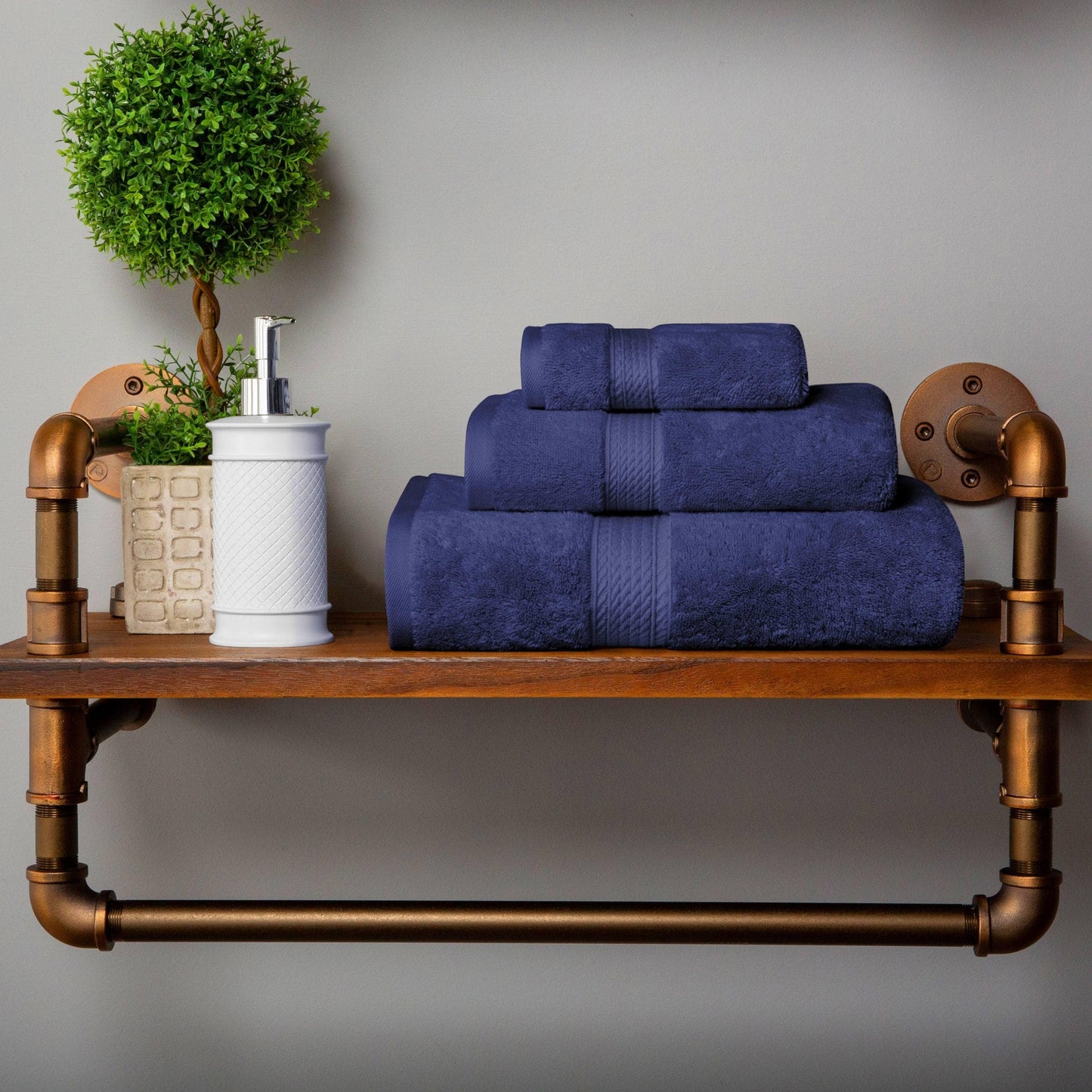 Superior Egyptian Cotton Pile Heavyweight 3-Piece Towel Set