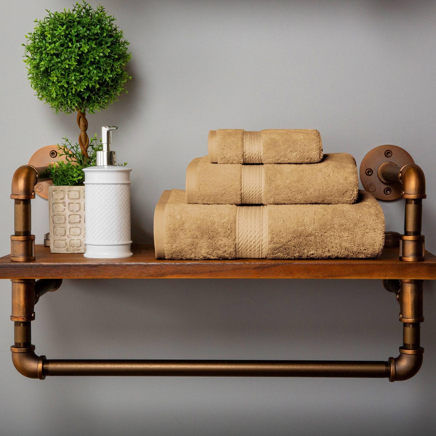 Superior Egyptian Cotton Pile Heavyweight 3-Piece Towel Set