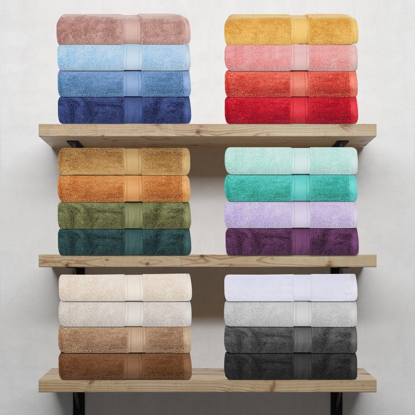 Superior Egyptian Cotton Pile Heavyweight Bath Sheet Set of 2