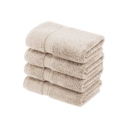Superior Egyptian Cotton Pile Heavyweight Hand Towel Set of 4