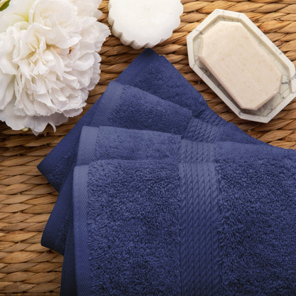 Superior Egyptian Cotton Pile Heavyweight Hand Towel Set of 4
