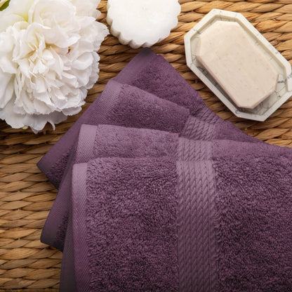 Superior Egyptian Cotton Pile Heavyweight Hand Towel Set of 4