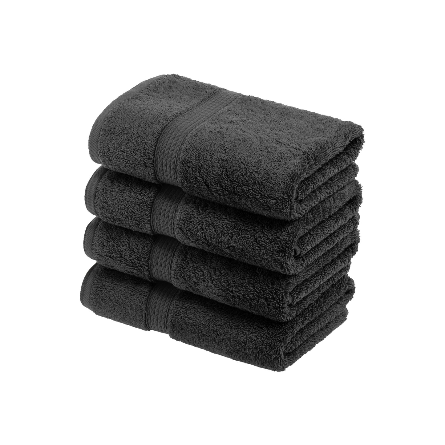 Superior Egyptian Cotton Pile Heavyweight Hand Towel Set of 4