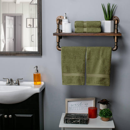 Superior Egyptian Cotton Pile Heavyweight Hand Towel Set of 4