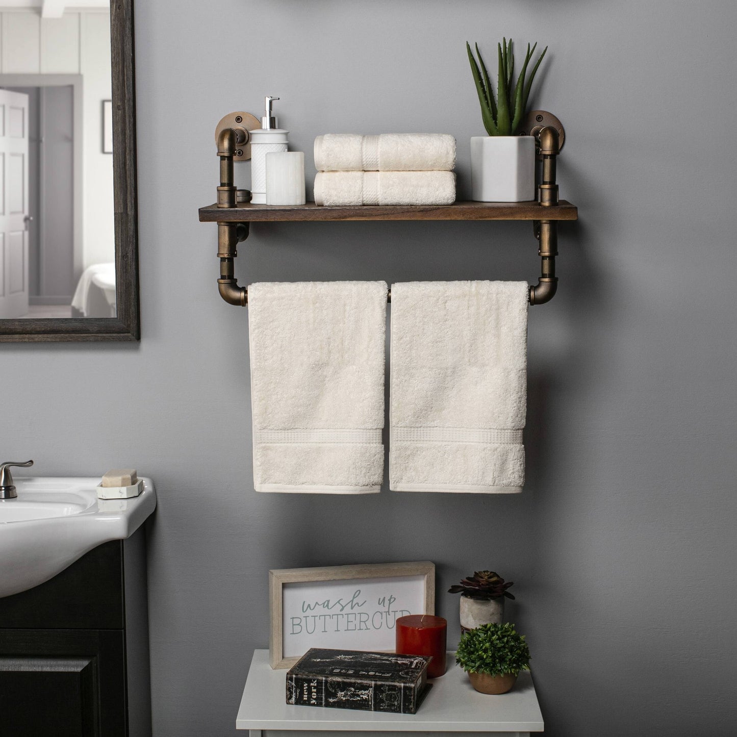 Superior Egyptian Cotton Pile Heavyweight Hand Towel Set of 4