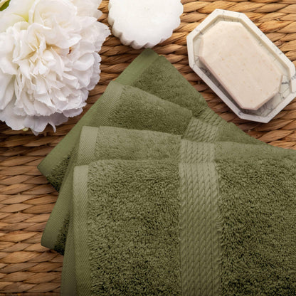 Superior Egyptian Cotton Pile Heavyweight Hand Towel Set of 4