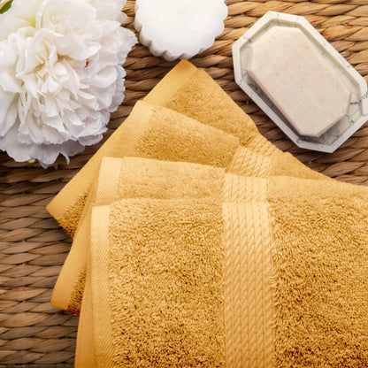 Superior Egyptian Cotton Pile Heavyweight Hand Towel Set of 4