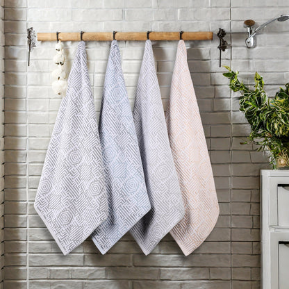 Superior Jasper Cotton Modern Jacquard Soft 3 Piece Bathroom Towel Set