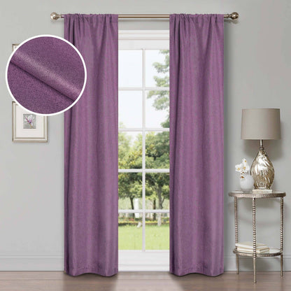 Superior Linen Washable Room Darkening Curtains, Set of 2 Panels