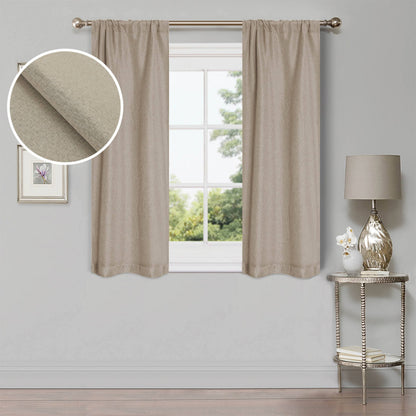 Superior Linen Washable Room Darkening Curtains, Set of 2 Panels