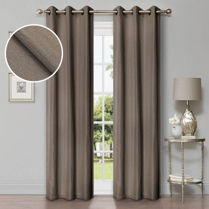 Superior Linen Washable Room Darkening Curtains, Set of 2 Panels
