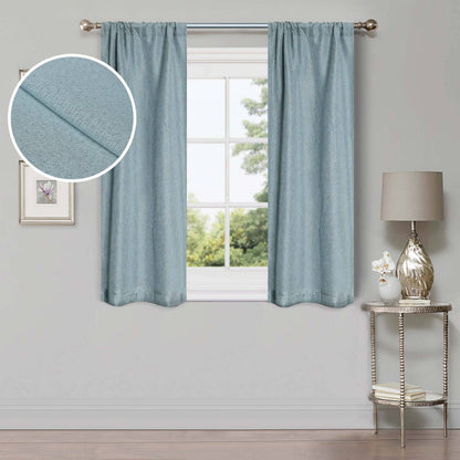 Superior Linen Washable Room Darkening Curtains, Set of 2 Panels