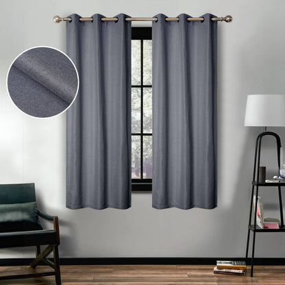 Superior Linen Washable Room Darkening Curtains, Set of 2 Panels