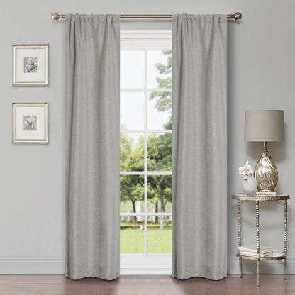Superior Linen Washable Room Darkening Curtains, Set of 2 Panels