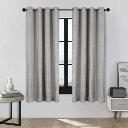 Superior Linen Washable Room Darkening Curtains, Set of 2 Panels