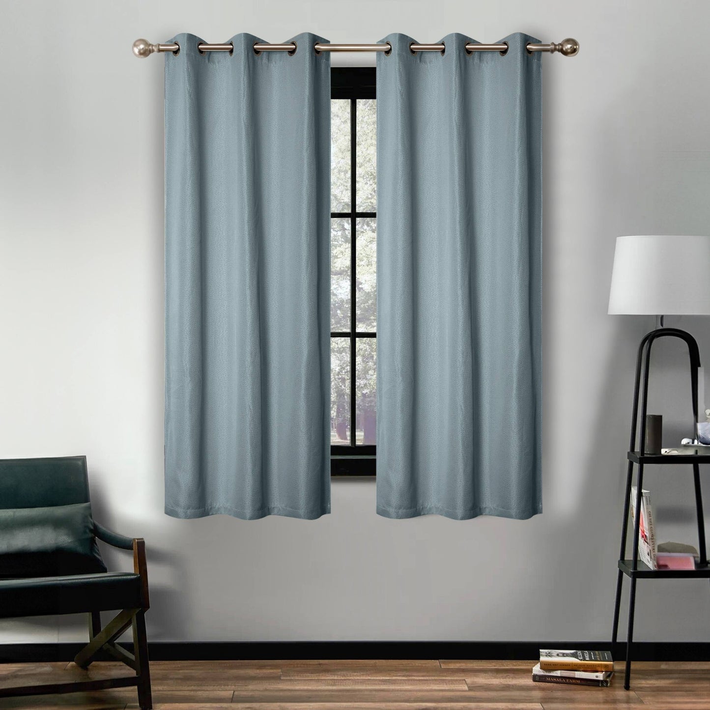 Superior Linen Washable Room Darkening Curtains, Set of 2 Panels