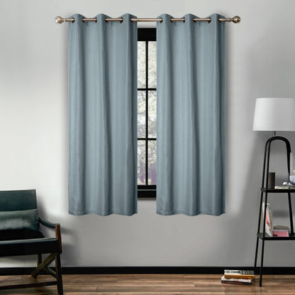Superior Linen Washable Room Darkening Curtains, Set of 2 Panels