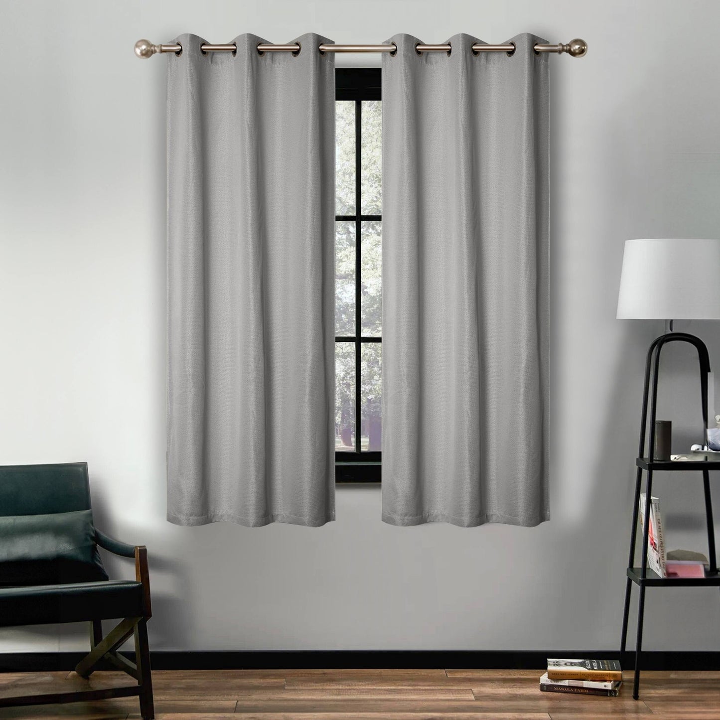 Superior Linen Washable Room Darkening Curtains, Set of 2 Panels